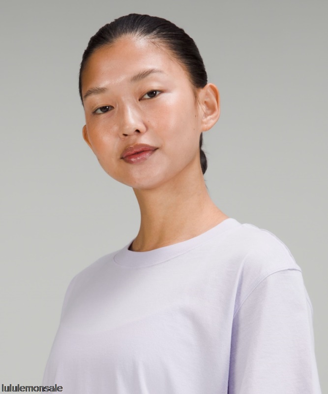 Lululemon Damen DELULU318 | All Yours Baumwoll T-shirt Pastellblau